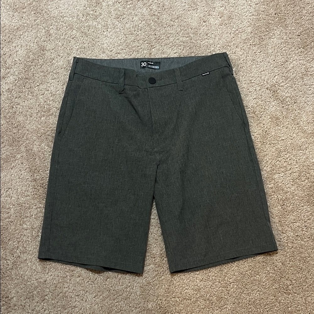 Hurley Men's Charcoal Flat Front Shorts